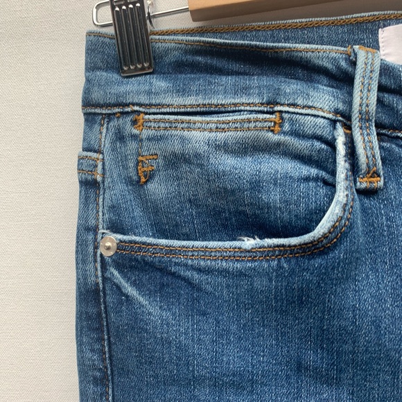 Frame Lê Pixie High Flare Jeans size 28 Medium blue wash - Picture 2 of 10